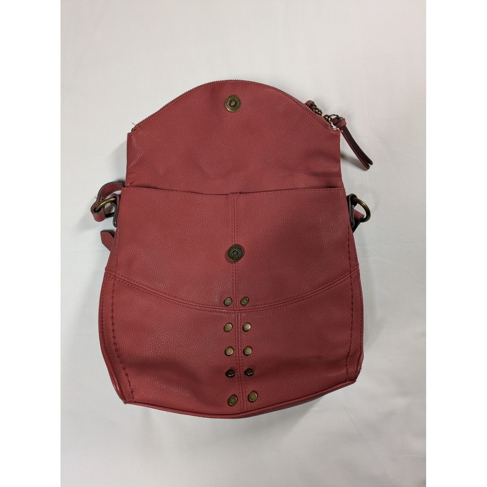 Sonoma Crossbody Bag Women OS Red Studded Faux Leather Adjustable Strap - Picture 6 of 7
